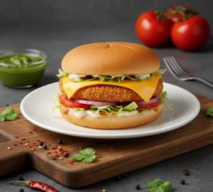 Veg Cheese Tikki Burger