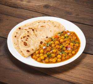 Wholewheat  Paratha  With  Matar Ghugni