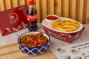 Chilli Momo 5pcs+fries+coke Pet Bottle