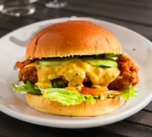 Egg and chicken burger