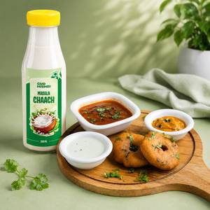 Vada With Sambhar + Masala Chaach