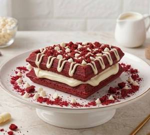Red Velvet White Choco Waffle
