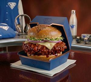 Honey barbeque chicken burger