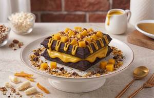 Mango Choco Nutty Waffle