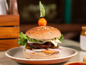 Bbq Spiced Potato Wedges Burger