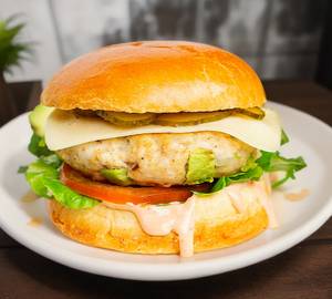 Double aloo tikki burger