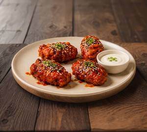 Korean Cheesy Spicy Wings [4 Pieces]