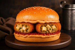 Paneer Momo Burger