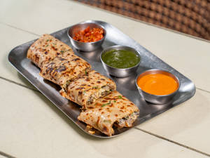 Egg Mushroom Cheese Paratha