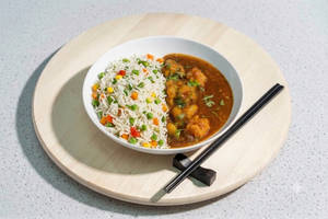 Manchurian Prawn With Fried Rice