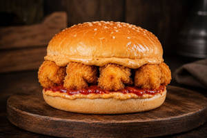 No Onion Garlic Momo Burger