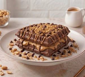 Crispy Peanut Butter Choco Waffle