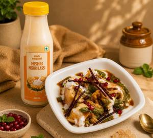 Gud Lassi + Samosa Chaat (1 Pcs)
