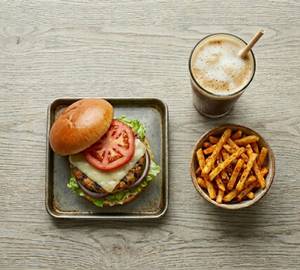 Fries + Cheese Burger + Cold Coffee