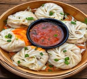 Cheese Corn Steam Momos (  6 Pieces)