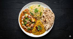 Paneer Tikka Masala +Tandoori Roti(5pcs.)+Jerra Rice +Dal Fry 