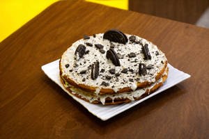 Oreo Cookies & Cream Waffle Cake