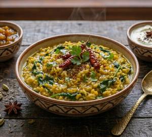 Dal Palak Khichdi ( Desi Ghee)