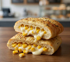 Corn Stuffed Garlic Bread