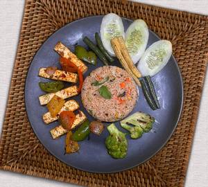 Grilled Veg Aromatic Paneer Rice Platter