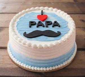 Eggless Pineapple I Love Papa Cake