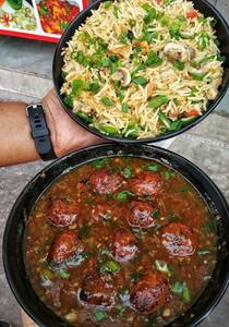 1 Fried Rice + 1 Manchurian Dry