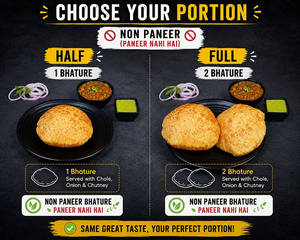 Chole Bhature Non-paneer Wale