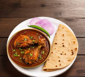 Chicken Curry(2 Pcs) + Tawa Roti (3 Piece)