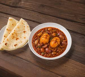 2Pcs Egg Handi + 2 Rumali Roti