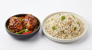Chicken Chilli Boneless (2 Pc) + Jeera Rice