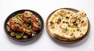 Chicken Chilli Boneless (2 Pc) + Butter Naan (1 Pc)
