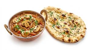 Mushroom Masala Half + Butter Naan (1 Pc)