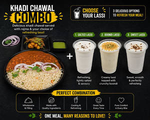 Rajma Chawal + Lassi (sweet/salted)