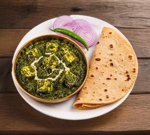 Palak Paneer + Tawa Roti (2 Piece)