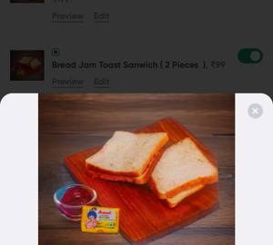 Bread Jam Toast Sandwich ( 4 Piece )