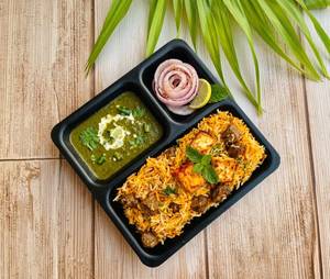 Dum briyani with soya bean Avadh's special.