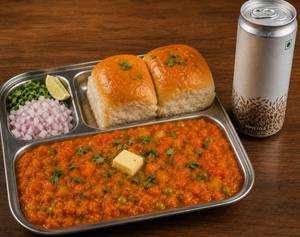 Jain Pav Bhaji With 1 Jeera Cold Drink