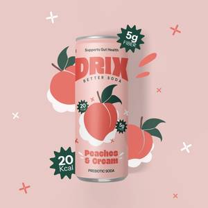 Drix Peaches And Cream 250 Ml  Can