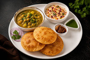 Aloo Subzi Poori Breakfast Combo