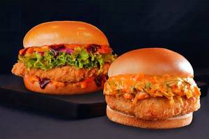Korean Crispy Chicken Burger + Crispy Chicken Burger