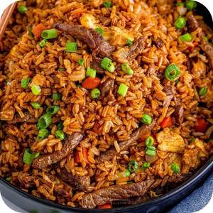Schezwan beef fried rice