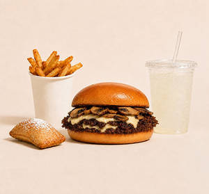 Swiss Mushroom Burger Meal
