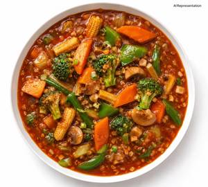 Vegetables In Hot Garlic Sauce Gravy