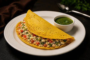 Scrambled Paneer Besan Chilla