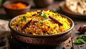 Soya Chaap Biryani With Raita