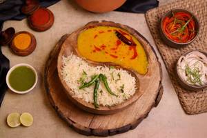 Yellow Dal Fry With Plain Rice