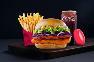 Cajun Chicken Pepperoni Burger Combo