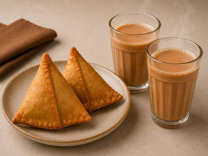 Aloo Samosa And Chai Combo