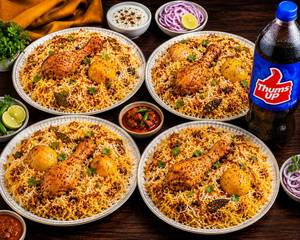 Chicken Biryani [4 Plates] with Thums Up [1 Litre]