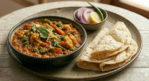 Mixed Veg Curry With 3 Phulka